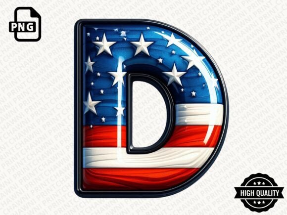 4th of July Alphabet Clipart PNG Guide