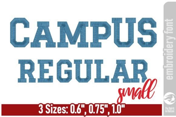 Add Bold Athletic Style to Your Embroidery Projects with Campus Regular Varsity Embroidery Font