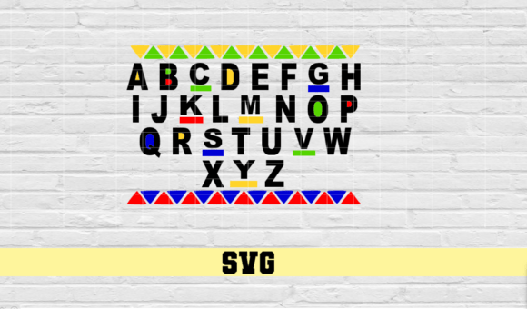 Alphabet Colorful Triangle Border: Elevating Design with Cultural Geometry