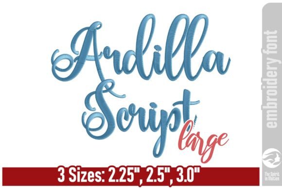 Ardilla Script Embroidery Font - Large: Elevating Embroidery Projects with Elegance and Precision