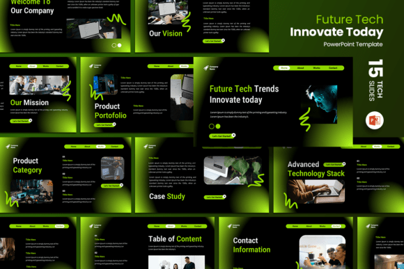 Black Modern Technology PowerPoint: Sleek Design Guide