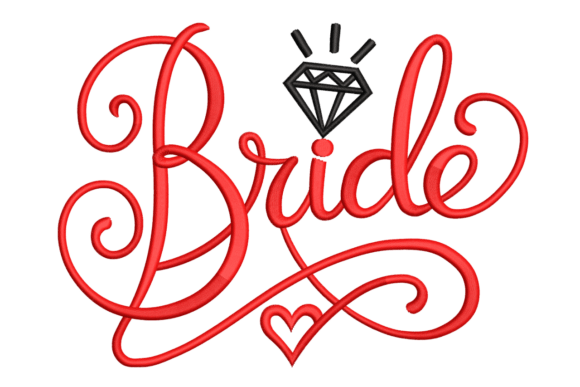 Bride Script with Diamond: Elevating Custom Embroidery Projects