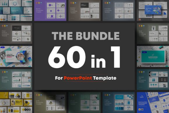 Business 60-in-1 Big Bundle PowerPoint: Streamlining Professional Communication