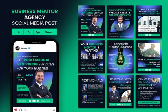 Business Mentor Agency Social Media Templates