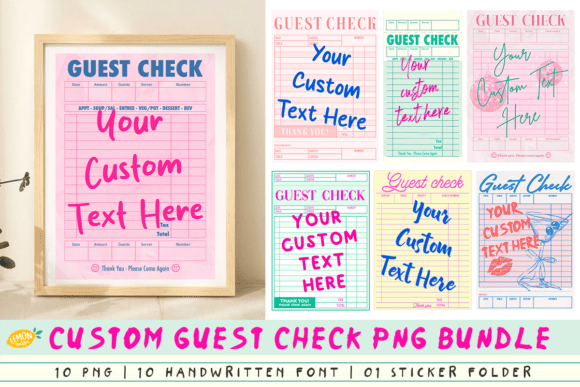 Custom Trendy Guest Check PNG Bundle Guide