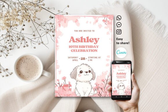 Cute Little Dogs Birthday Invitations: Editable Templates for Every Celebration
