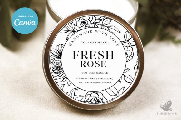 Elevate Your Candle Brand with Editable Round Candle Label Templates in Canva