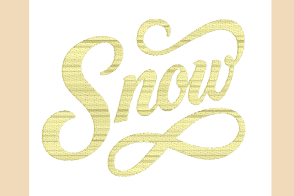 Elevating Embroidery with Snow Lettering Script: A Fusion of Tradition and Modern Design