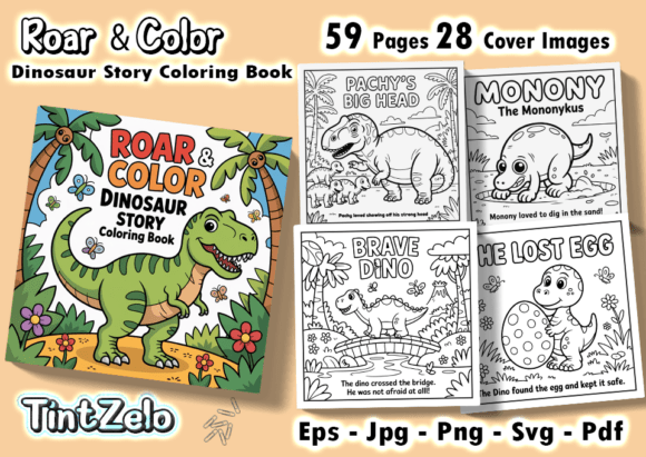 Evaluating Roar Color Dinosaur Story Coloring Pages for Creative and Commercial Use