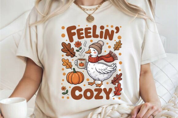 Evaluating the Feeling Cozy, Fall Goose Shirt PNG for Seasonal Design Projects