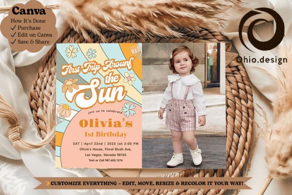 Evaluating the First Trip Around the Sun Photo Invite for Modern Birthday Planning
