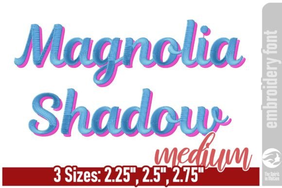 Exploring the Elegance of Magnolia Shadow Embroidery Font - Medium in Modern Design Projects