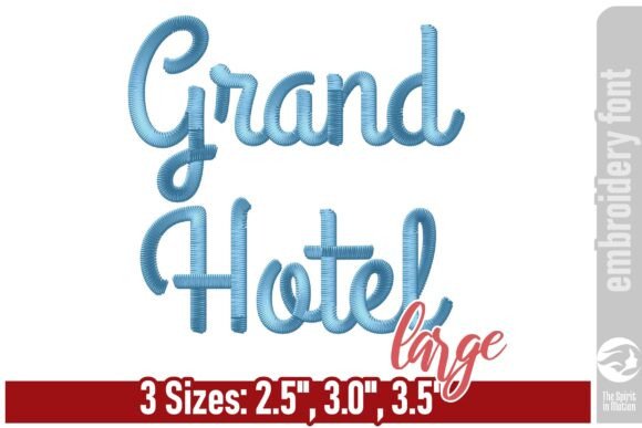 Grand Hotel Embroidery Font: Vintage Elegance