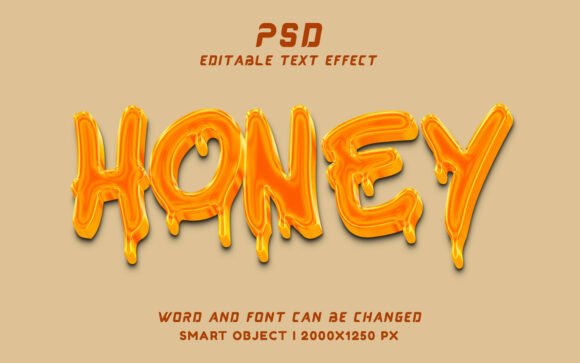 Honey Drip Text Effect: Editable PSD Guide