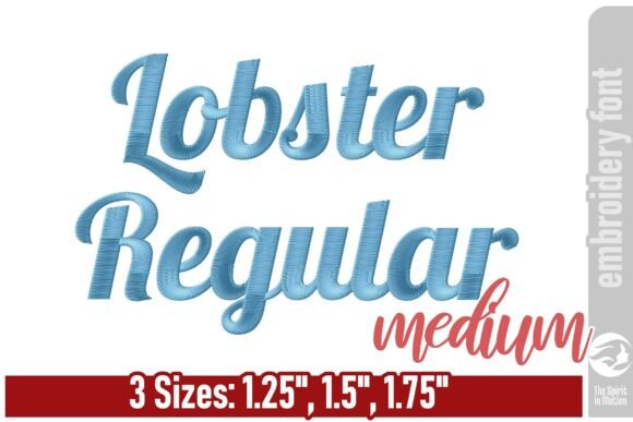 Lobster Regular Embroidery Font - Medium: A Stylish Choice for Embroidery Projects