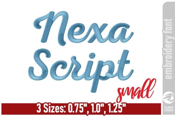 Nexa Script Embroidery Font - Small: A Refined Choice for Custom Stitching Projects