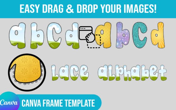 Preppy Lace Canva Alphabet Template Guide