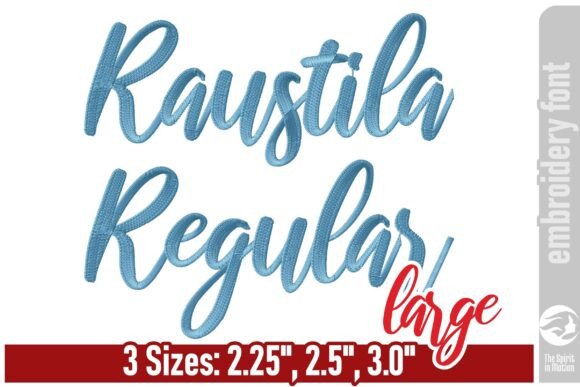Raustila Embroidery Font – Large: A Modern Calligraphy Choice for Embroidery Designers