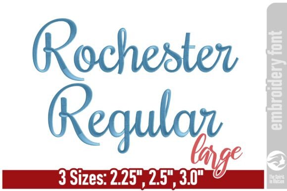 Rochester Embroidery Font - Large: A Guide to Vintage Script Digitizing