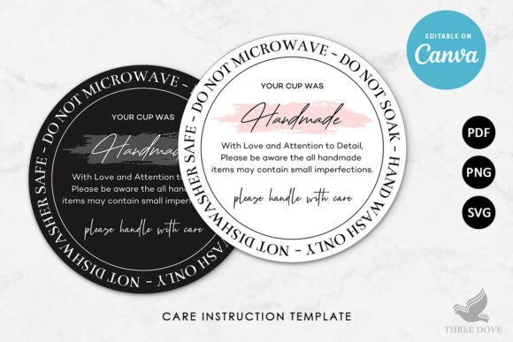 Round Cup Care Instruction Card Template: A Practical Guide to Customization and Printing