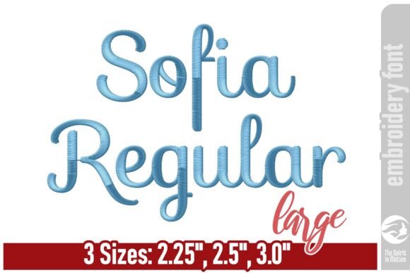 Sofia Regular Embroidery Font - Large: Adding Playful Charm to Machine Embroidery