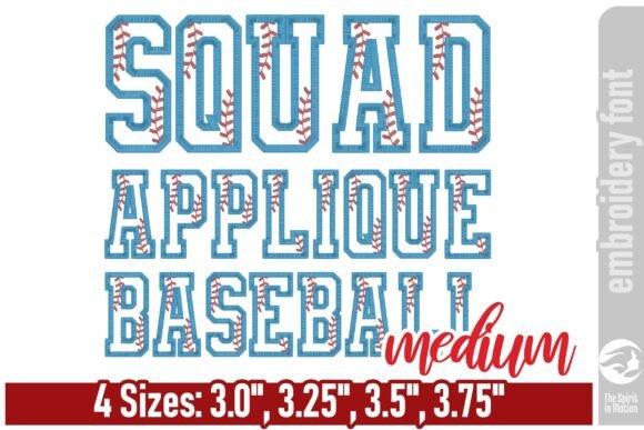 Squad Applique Baseball Font - Medium: A Guide to Varsity Embroidery