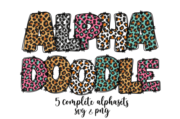 Unleashing Wild Creativity with the Leopard Doodle Letters SVG PNG Bundle