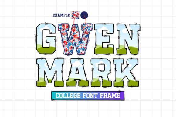 Unlocking Creativity with the Gwen Mark Canva Font Frame Template and Alphabet Doodle Designs