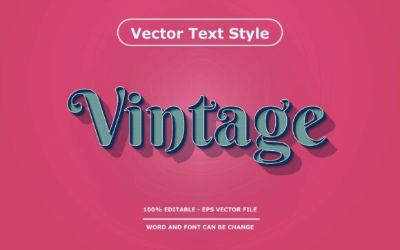VINTAGE Vector Text Effect – Editable: Mastering Retro Typography in Modern Design Workflows