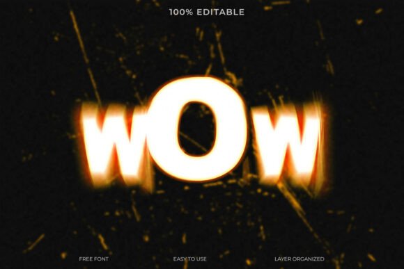 Wow Fire Text Effect Template: Bold Design Made Easy